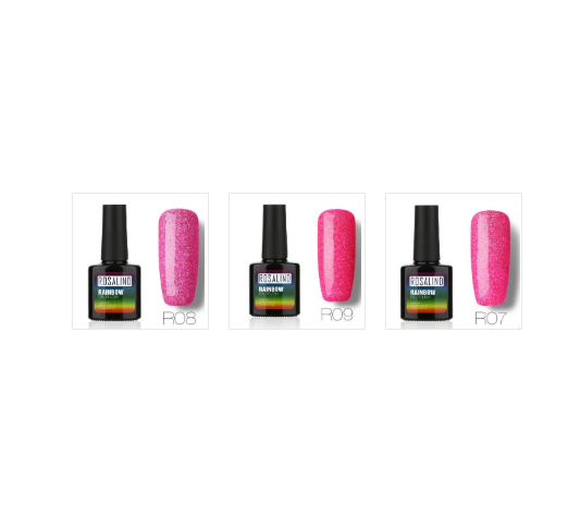 Nail free, long-lasting, non-toxic, nail polish, ROSALIND phototherapy glue, star studded