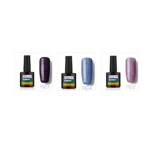 Nail free, long-lasting, non-toxic, nail polish, ROSALIND phototherapy glue, star studded