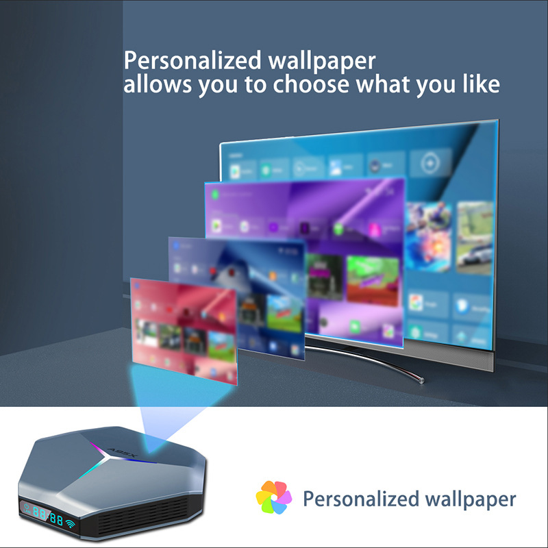 Hálózati lejátszó 8K TV set-top box, kétsávos Wifi