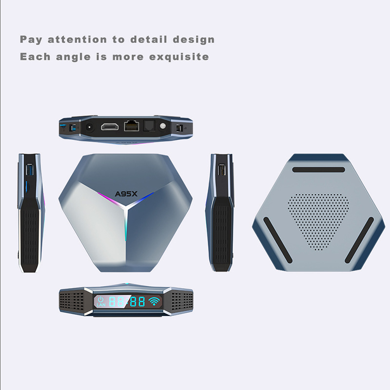 Hálózati lejátszó 8K TV set-top box, kétsávos Wifi
