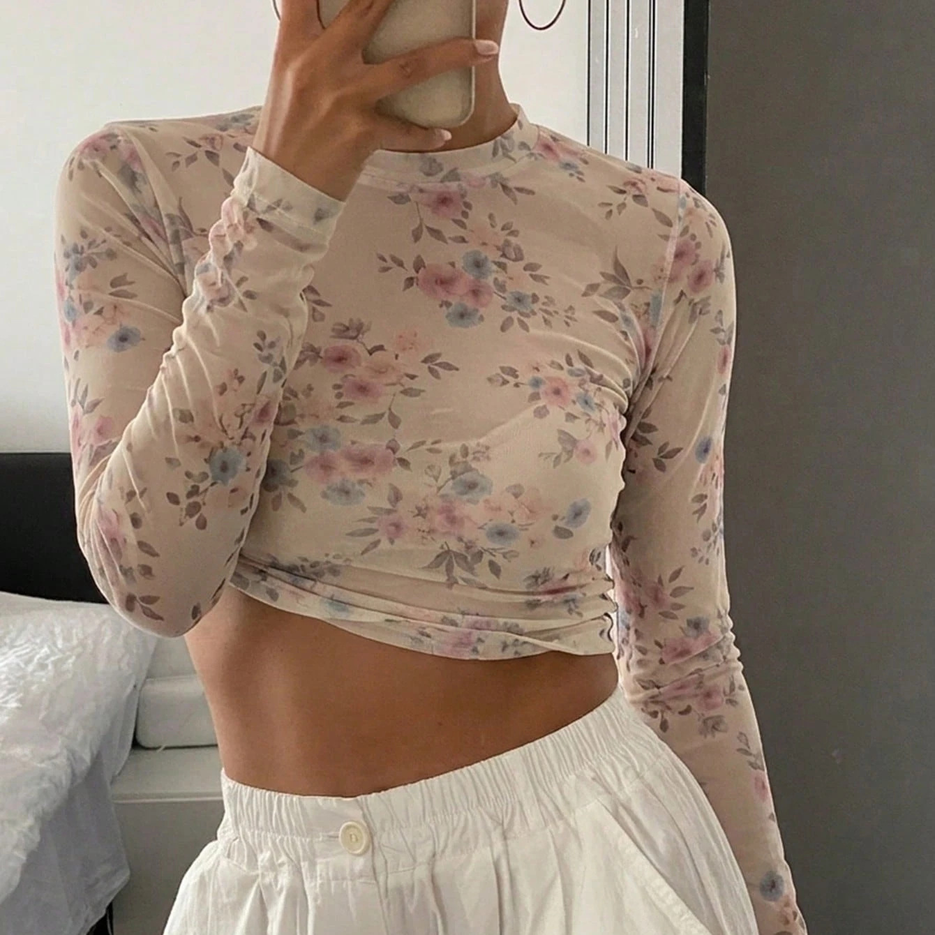 New Autumn Printed Long-sleeve Bottoming Shirt