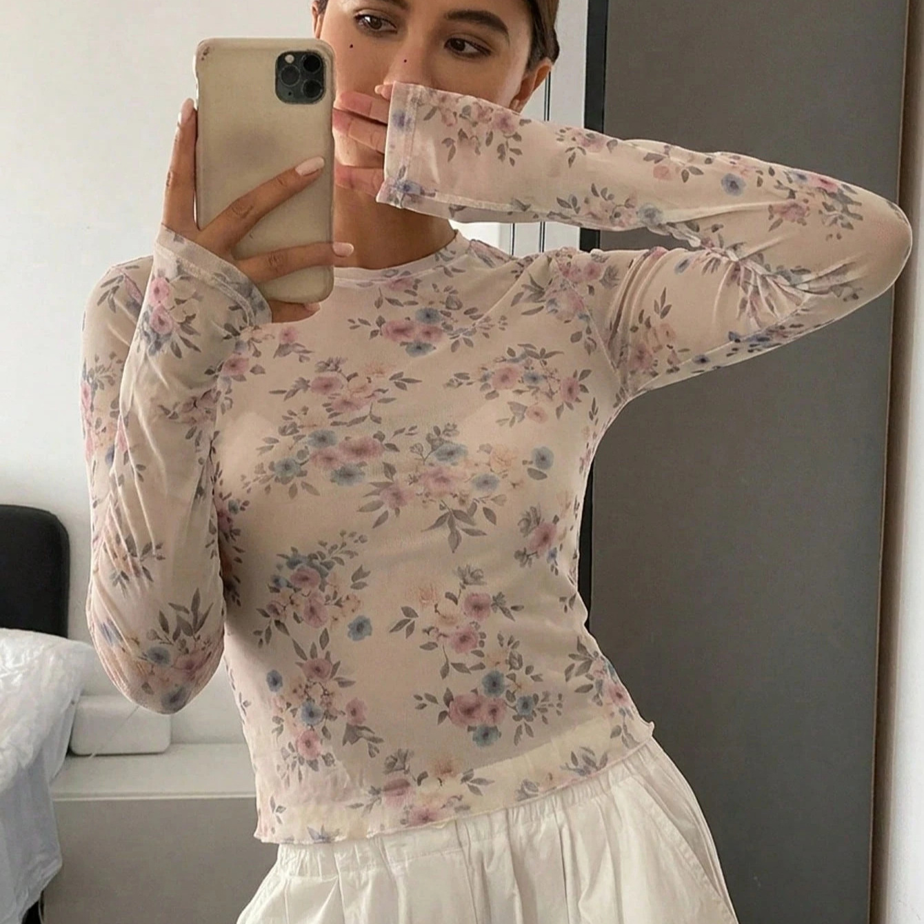 New Autumn Printed Long-sleeve Bottoming Shirt