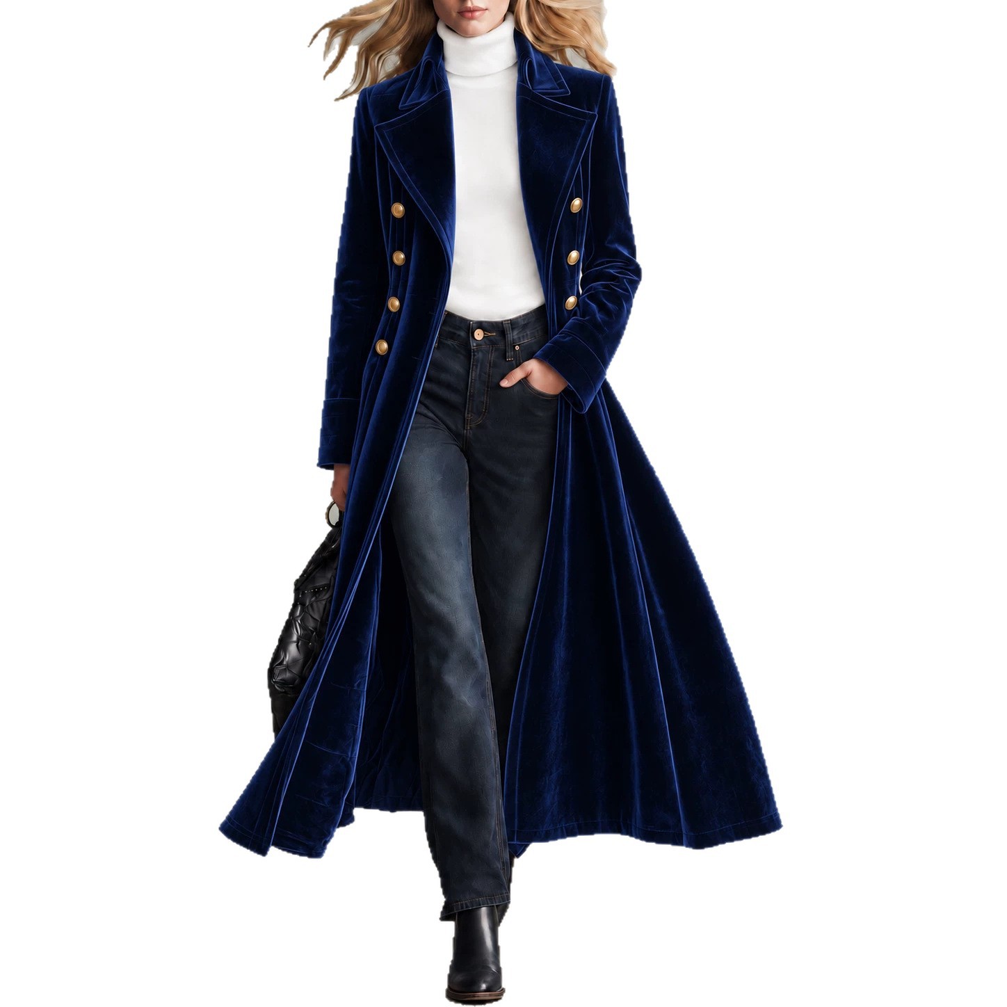 New Autumnwinter Retro-elegant Lapel Coat