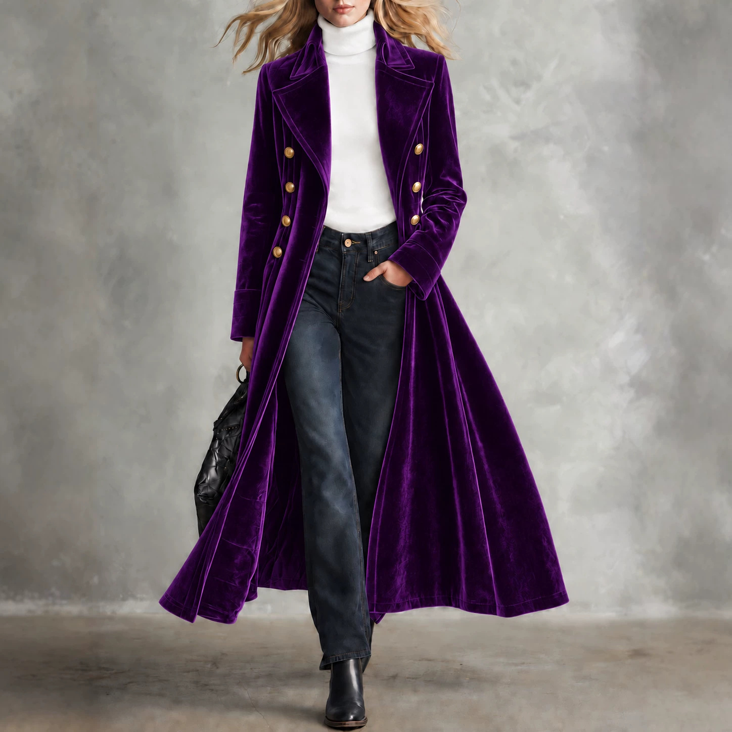 New Autumnwinter Retro-elegant Lapel Coat