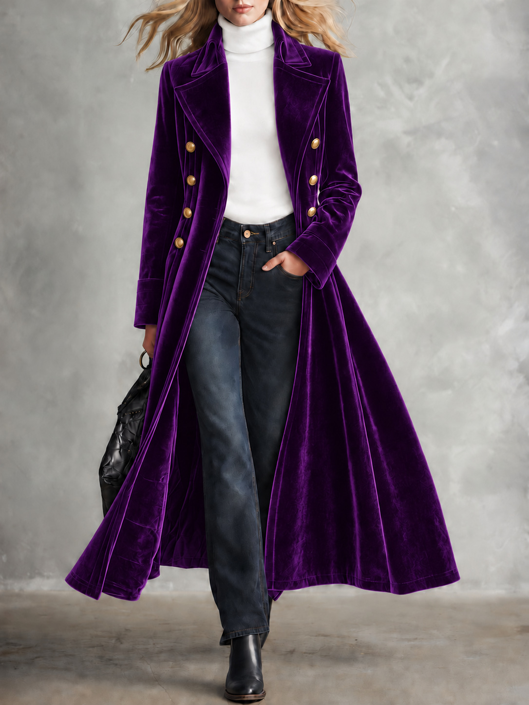New Autumnwinter Retro-elegant Lapel Coat