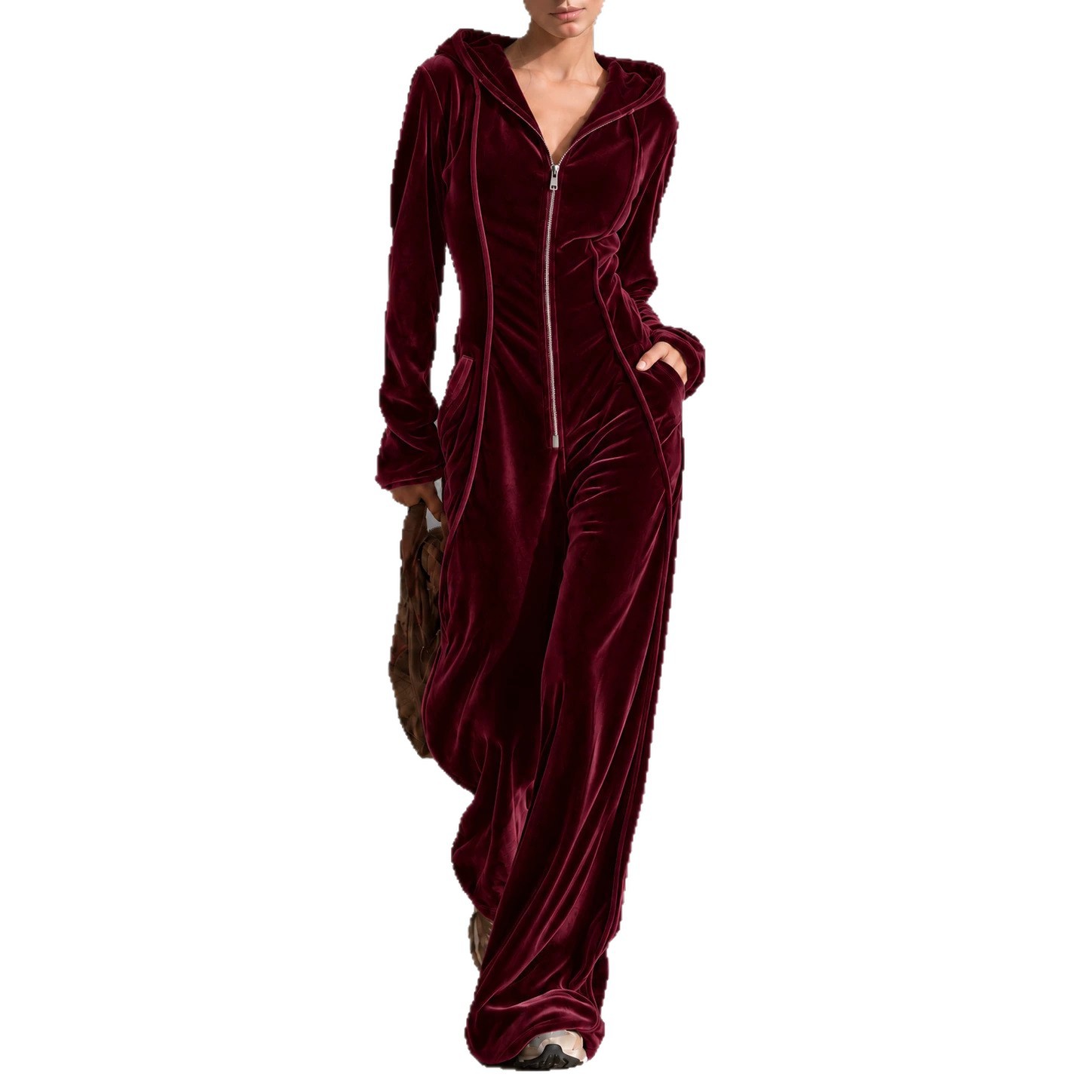 New Autumnwinter Velvet Casual Elegant Jumpsuit