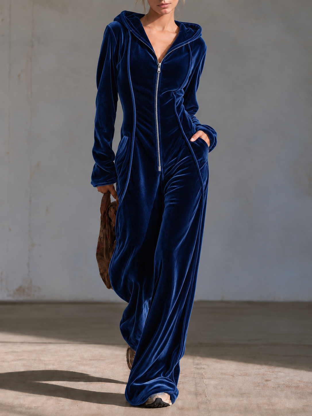 New Autumnwinter Velvet Casual Elegant Jumpsuit