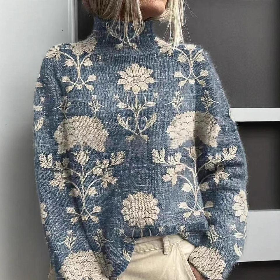 Novo Natal impressão abstrata casual casaco casaco cardigan