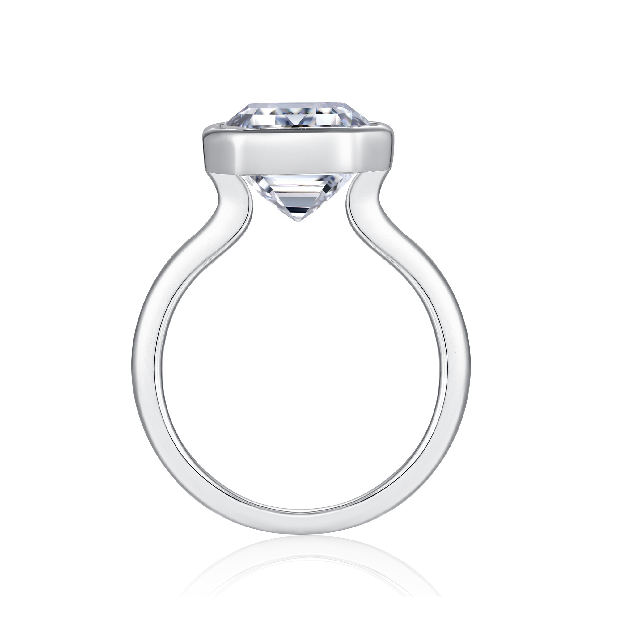 Octagonal Moissanite Set With Top-quality Moissanite Luxury And Fashionable Light Luxury