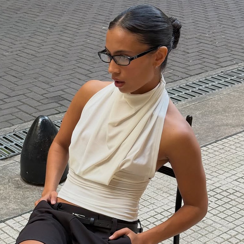 Off-shoulder Sleeveless Backless Top