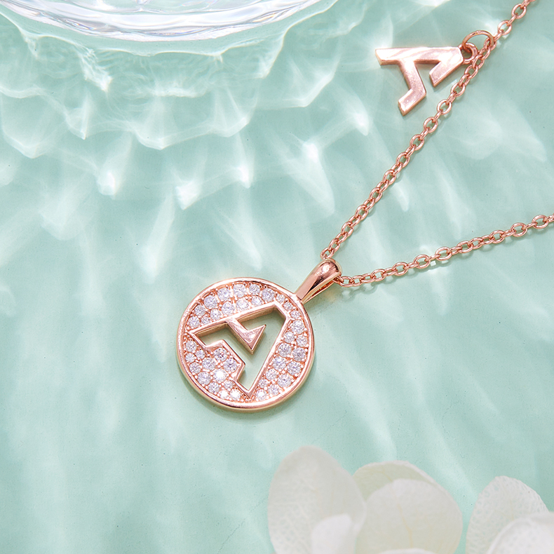 One Of The 26 Letters, A, Set With Top-quality Moissanite, Luxurious And Fashionable Light