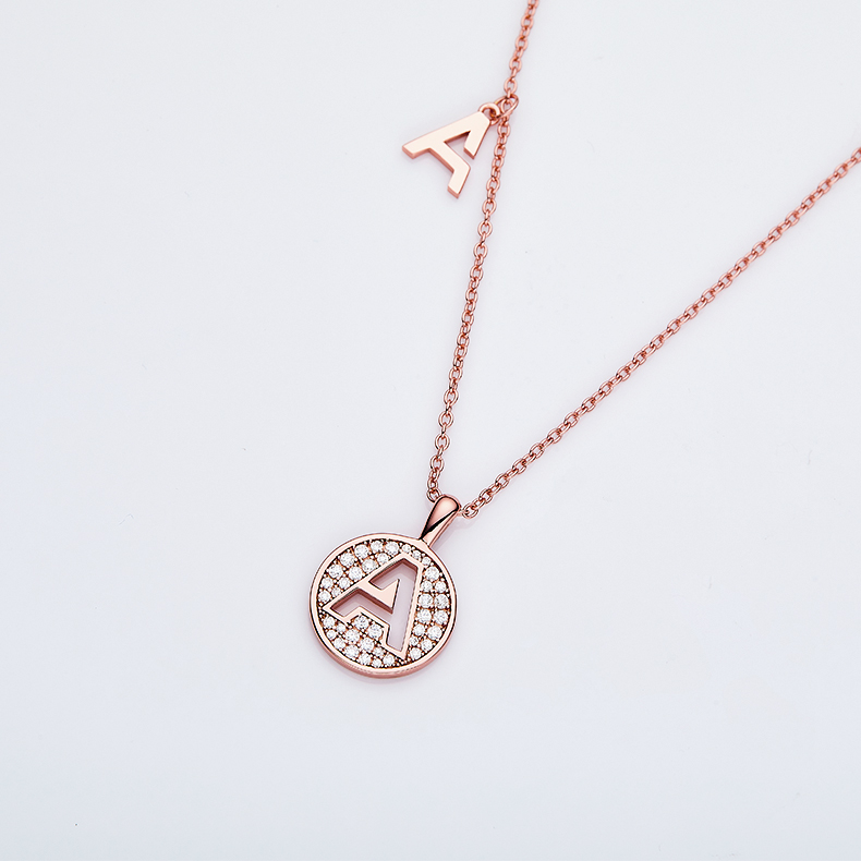 One Of The 26 Letters, A, Set With Top-quality Moissanite, Luxurious And Fashionable Light