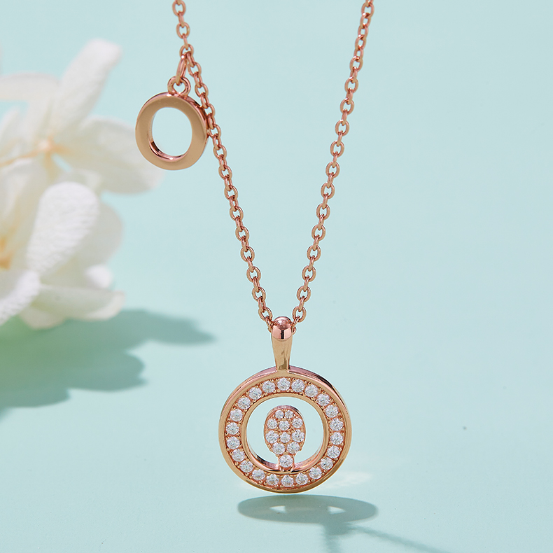 One Of The 26 Letters, O, Set With Top-quality Moissanite, Luxurious And Fashionable Light