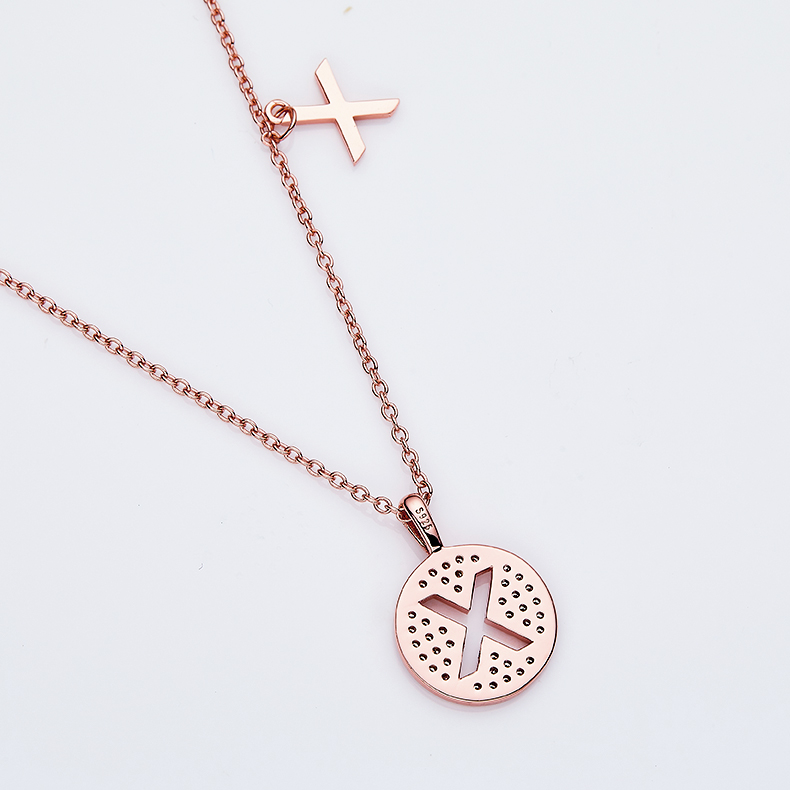 One Of The 26 Letters, X, Set With Top-quality Moissanite, Luxurious And Fashionable Light
