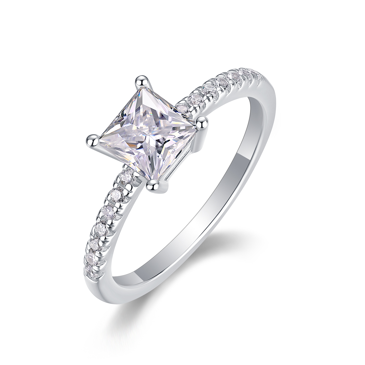 Passion - A Wedding Ring Set With Top-quality Moissanite Silver And Platinum-plated