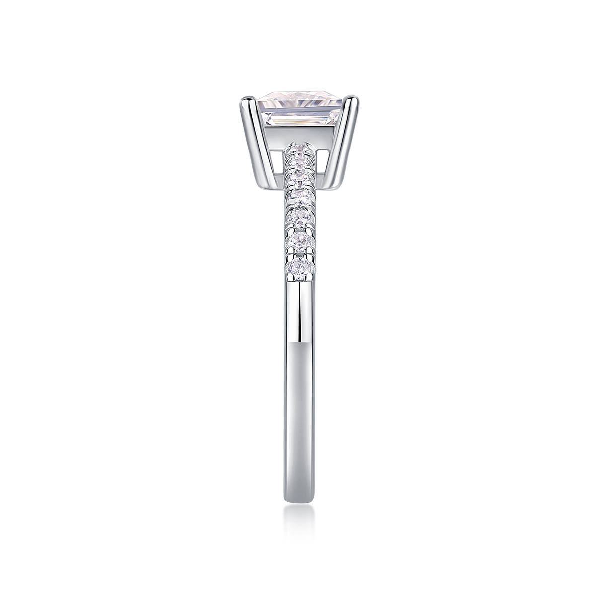 Passion - A Wedding Ring Set With Top-quality Moissanite Silver And Platinum-plated