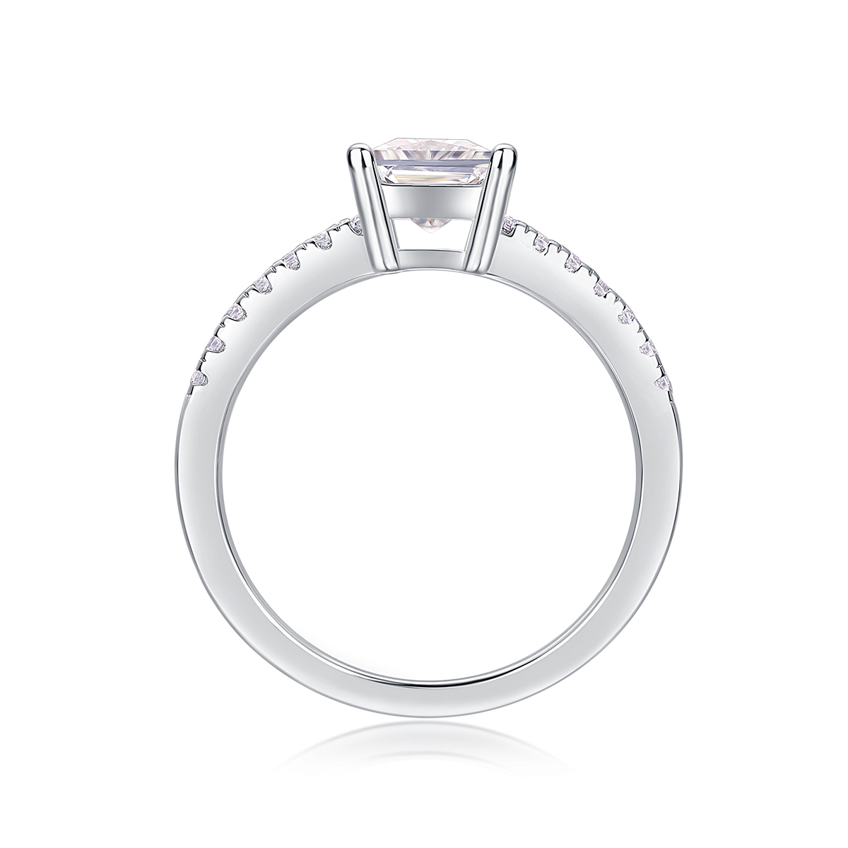 Passion - A Wedding Ring Set With Top-quality Moissanite Silver And Platinum-plated