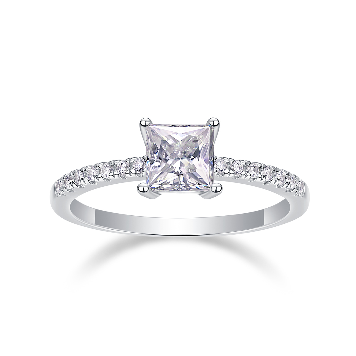 Passion - A Wedding Ring Set With Top-quality Moissanite Silver And Platinum-plated