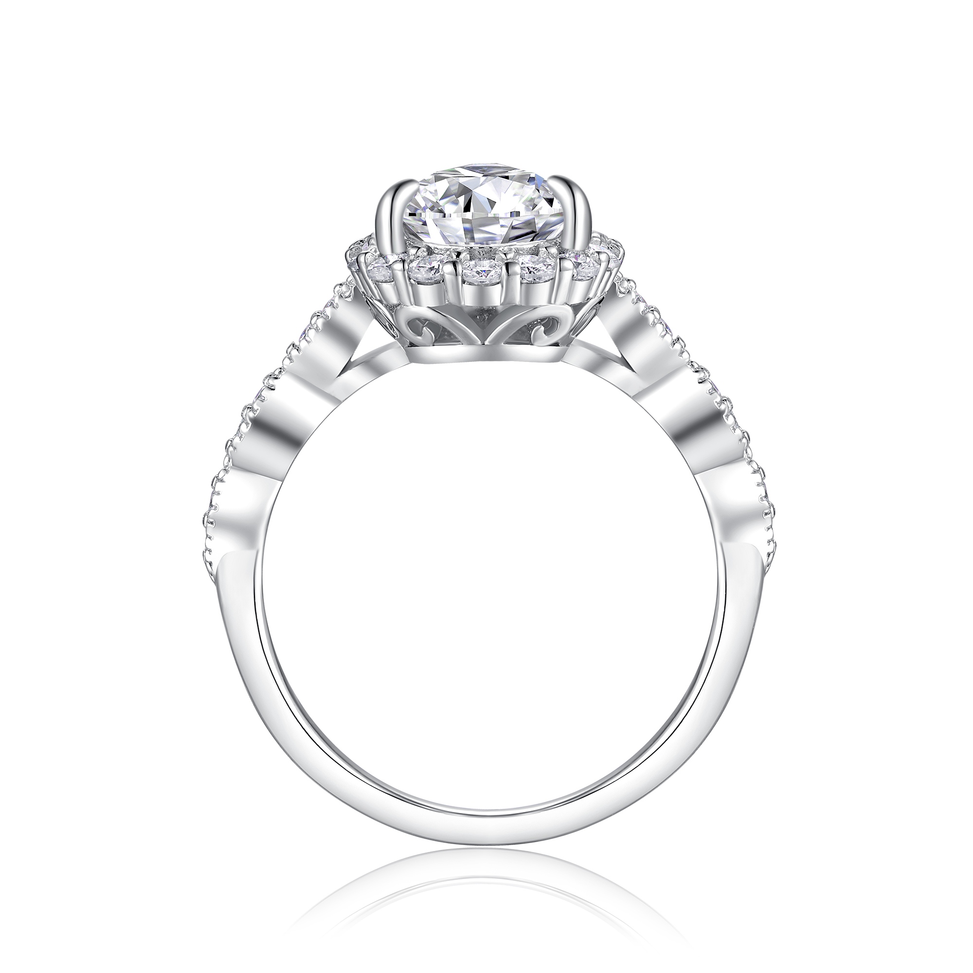 Pear-shaped Moissanite Set With Top-quality Moissanite Luxury And Fashionable Light Luxury