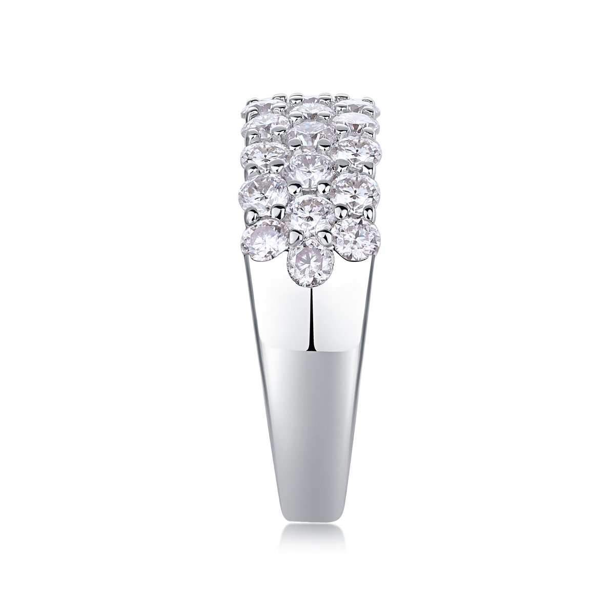 Phantom - Set With Top-quality Moissanite Silver And Platinum-plated Diamond Wedding Ring.