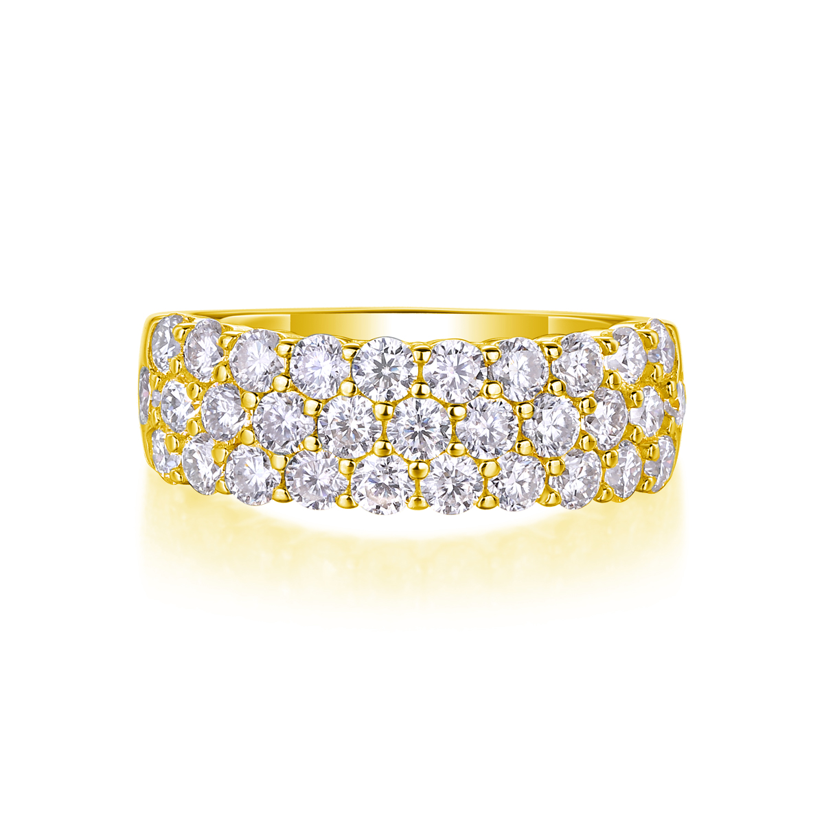 Phantom - Set With Top-quality Moissanite Silver And Platinum-plated Diamond Wedding Ring.