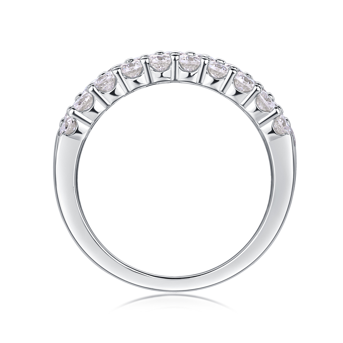 Phantom - Set With Top-quality Moissanite Silver And Platinum-plated Diamond Wedding Ring.