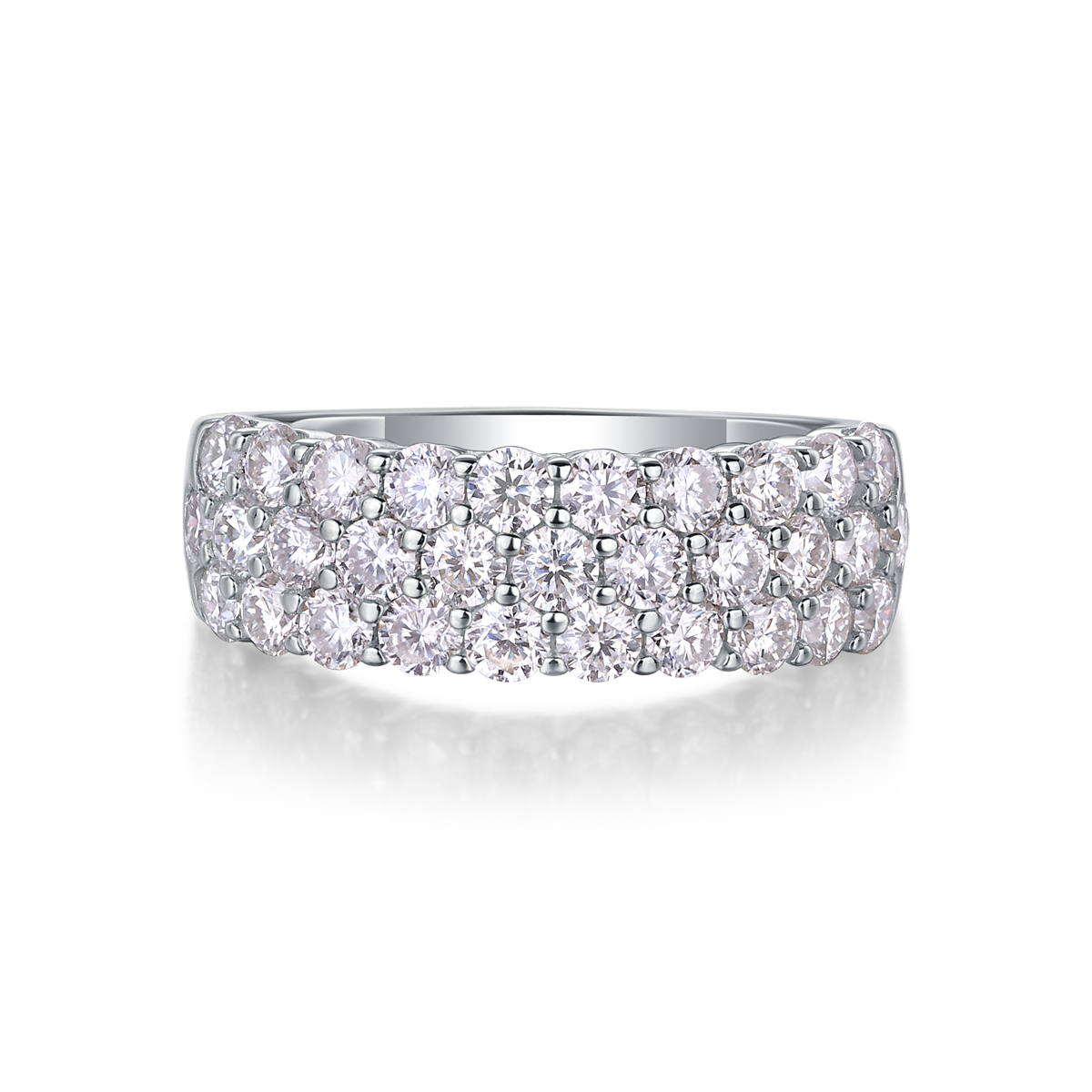 Phantom - Set With Top-quality Moissanite Silver And Platinum-plated Diamond Wedding Ring.