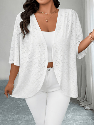 Plus-size Womens Casual Minimalist Loose Fitting Top