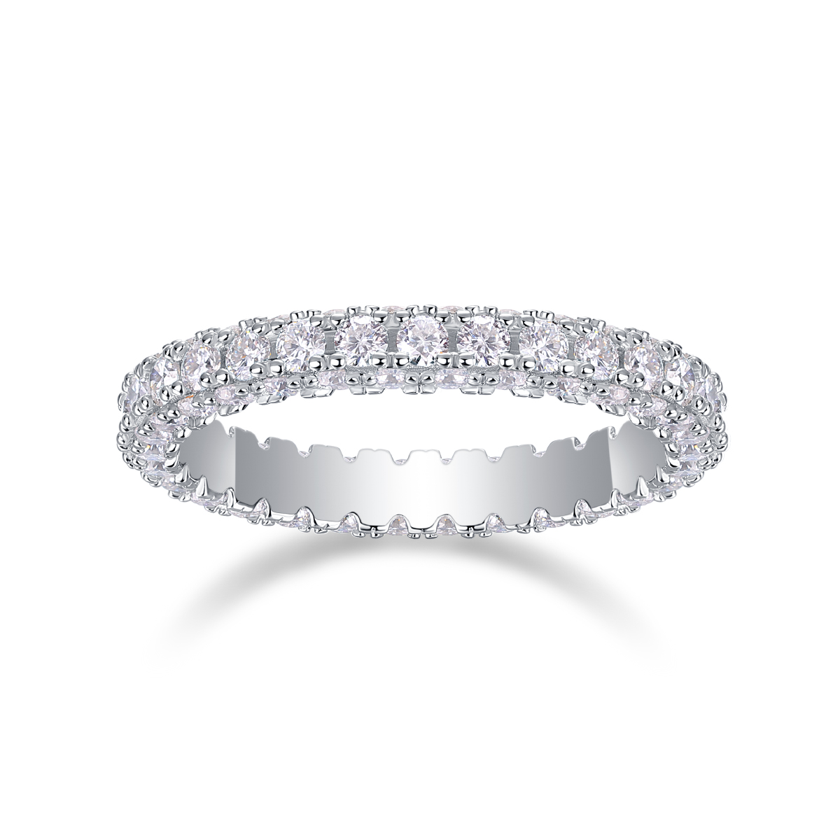 Pond Moonlight - A Wedding Ring Set With Top-quality Moissanite Silver And Platinum-plated