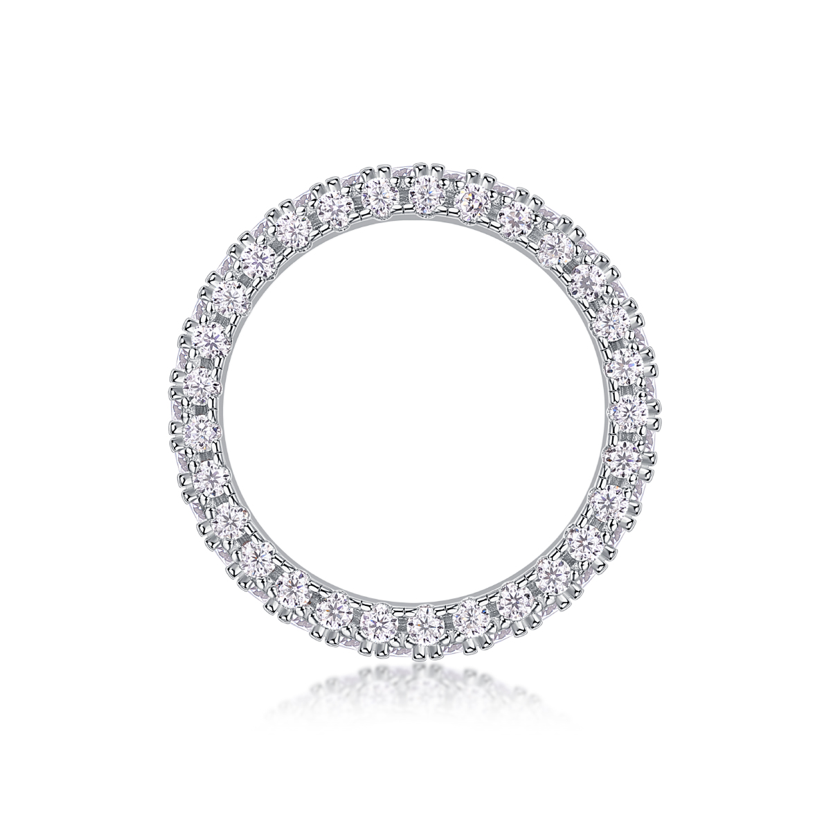 Pond Moonlight - A Wedding Ring Set With Top-quality Moissanite Silver And Platinum-plated
