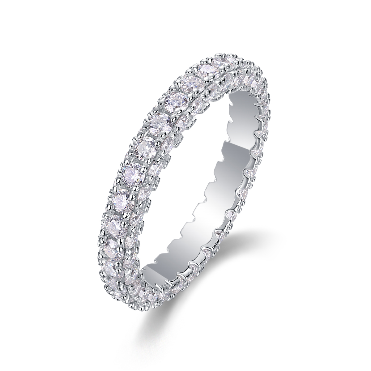 Pond Moonlight - A Wedding Ring Set With Top-quality Moissanite Silver And Platinum-plated