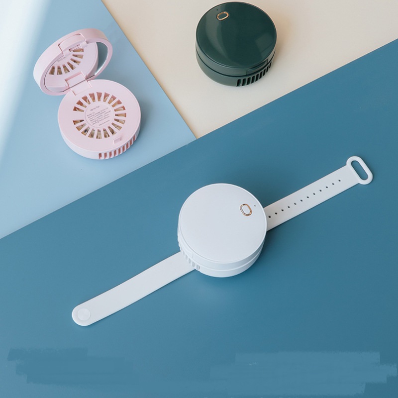 Tragbarer Handgelenk-Ventilator, blattloser USB-wiederaufladbarer, 3-Gang-verstellbarer Luftkühler, handgehalten