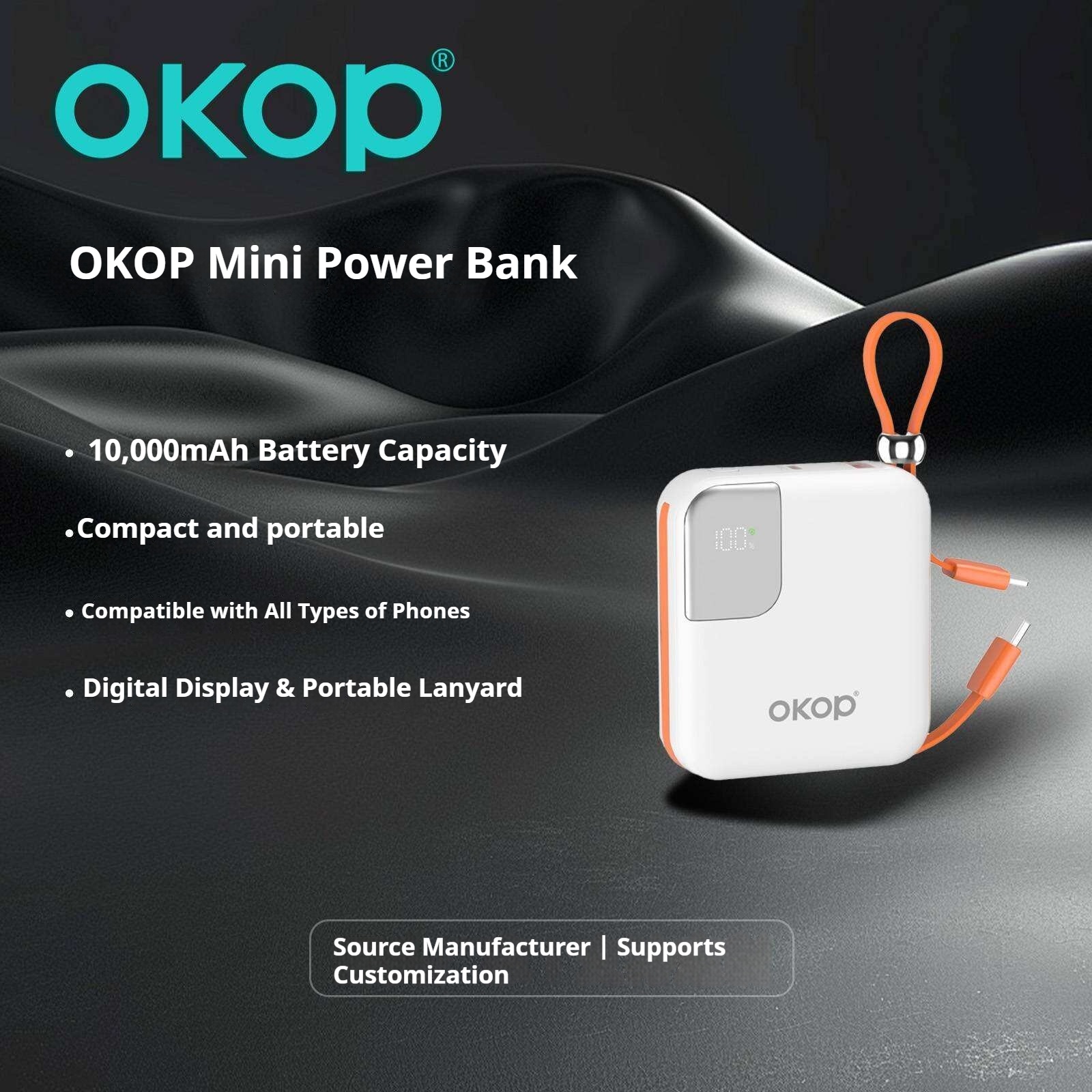 Power Bank 10,000mAh Fast Charging High Capacity Compact Portable Digital Battery Display