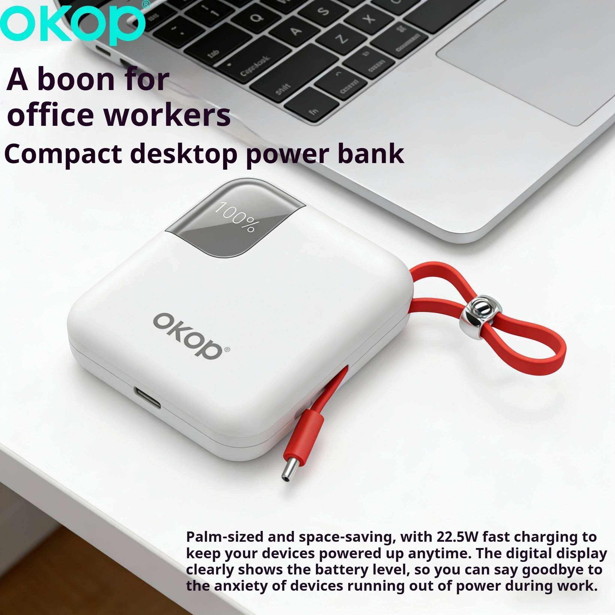 Power Bank 10,000mAh Fast Charging High Capacity Compact Portable Digital Battery Display