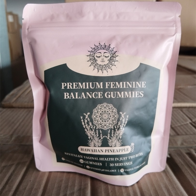 Premium Feminine Balance Gummies, hawaiianischer Ananasgeschmack, unterstützt PH-Gleichgewicht und Vaginalfunktion