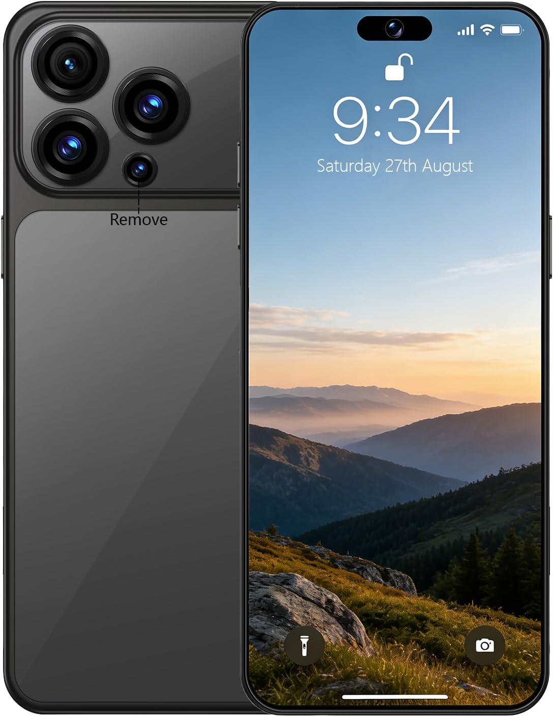 Pro Max 5G Android 15 Smartphone, 6.8in FHD- Display, 8GB RAM - 256GB Storage, 72MP Front