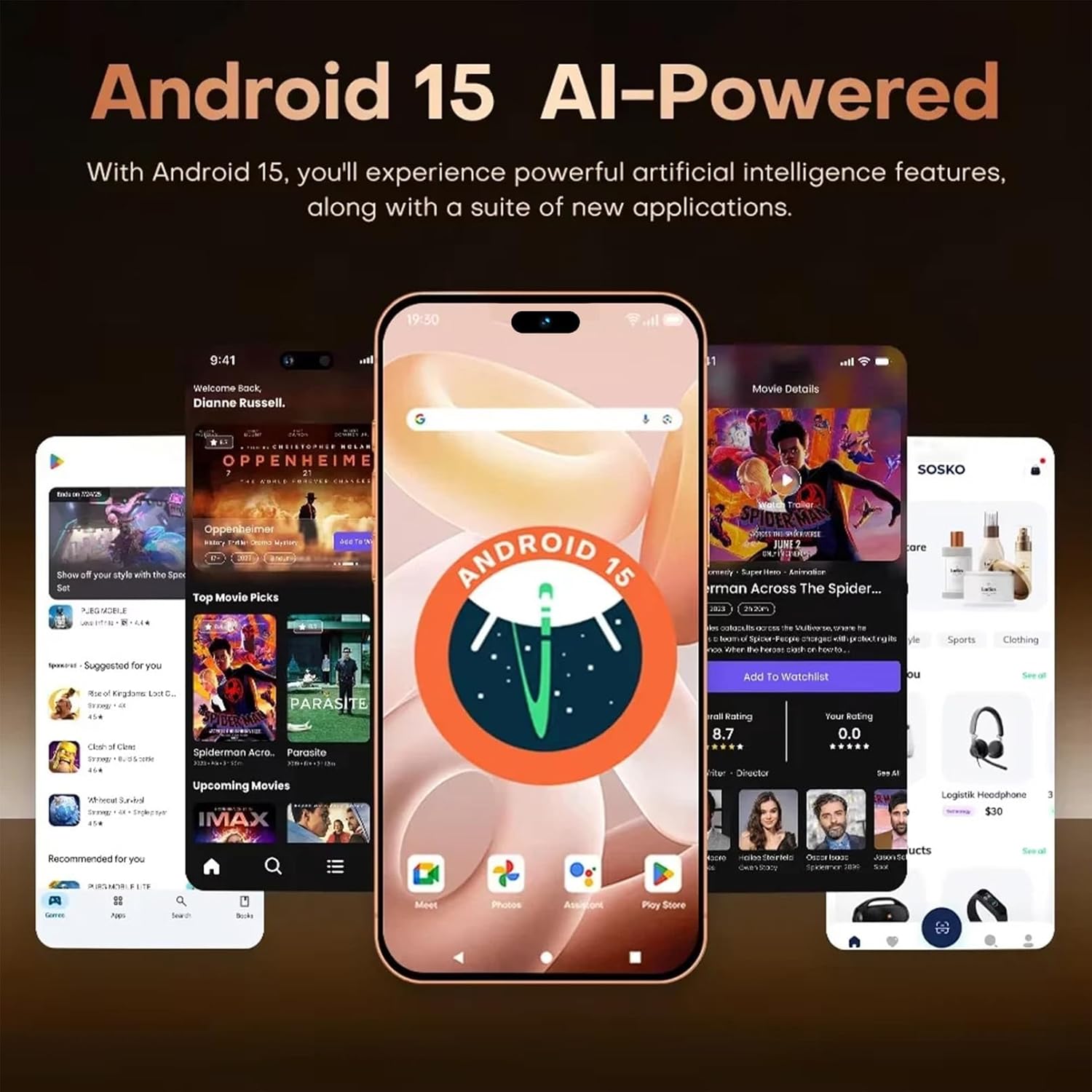 Pro Max 5G Android 15 Smartphone, 6.8in FHD- Display, 8GB RAM - 256GB Storage, 72MP Front