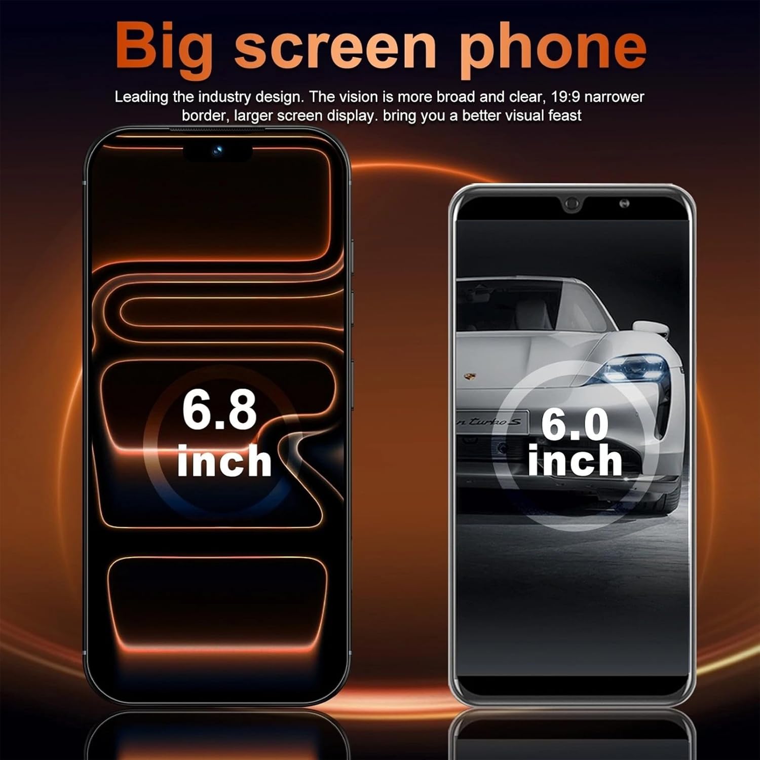 Pro Max 5G Android 15 Smartphone, 6.8in FHD- Display, 8GB RAM - 256GB Storage, 72MP Front
