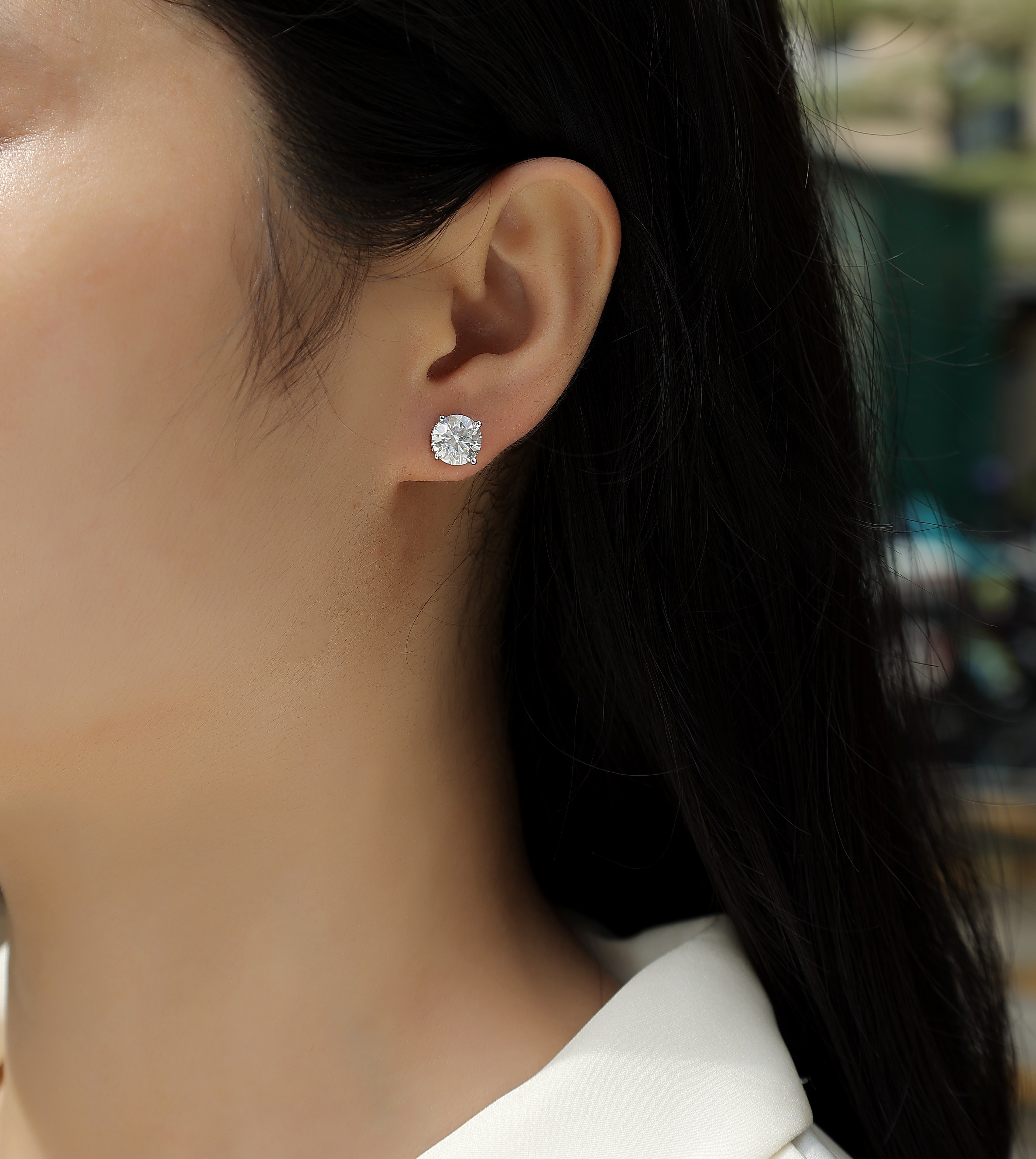 Pure Love - Earrings Set With Top-quality Moissanite Silver And Platinum-plated Stud