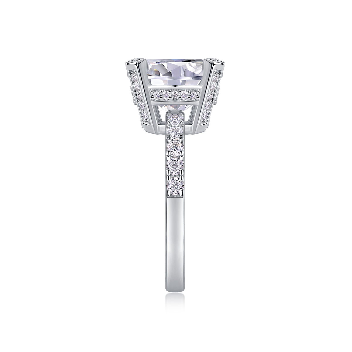 Radiant - Set With 5-carat Top-quality Moissan Silver And Gold-plated Diamond Wedding