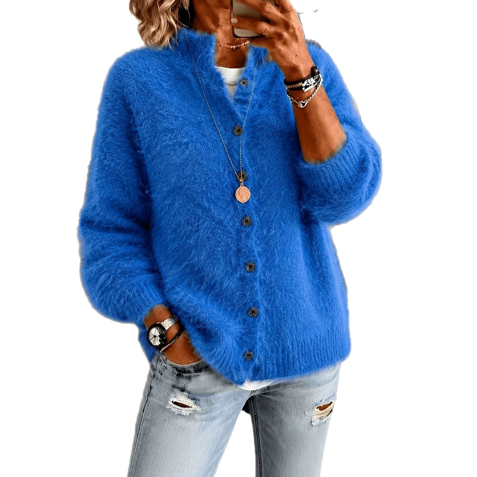 Retro Floral Lace Turtleneck Sweater Coat, New For Fallwinter