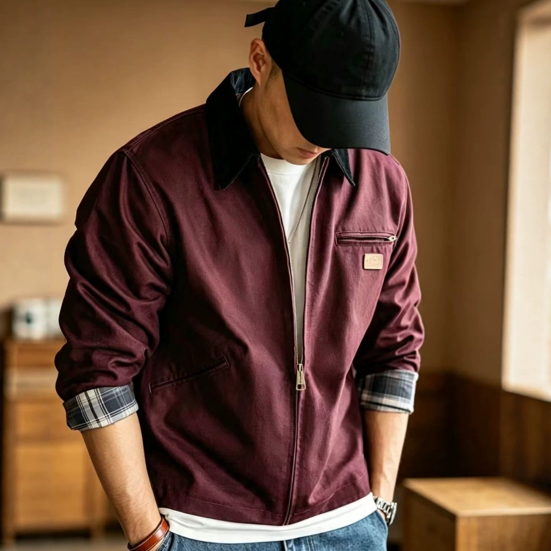 Retro-style Men's Casual Work Jacket