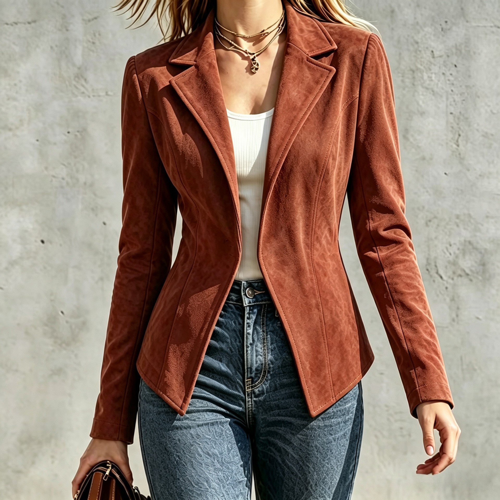 Retro Women's Autumnwinter Fashion Elegant Long-sleeve Coat