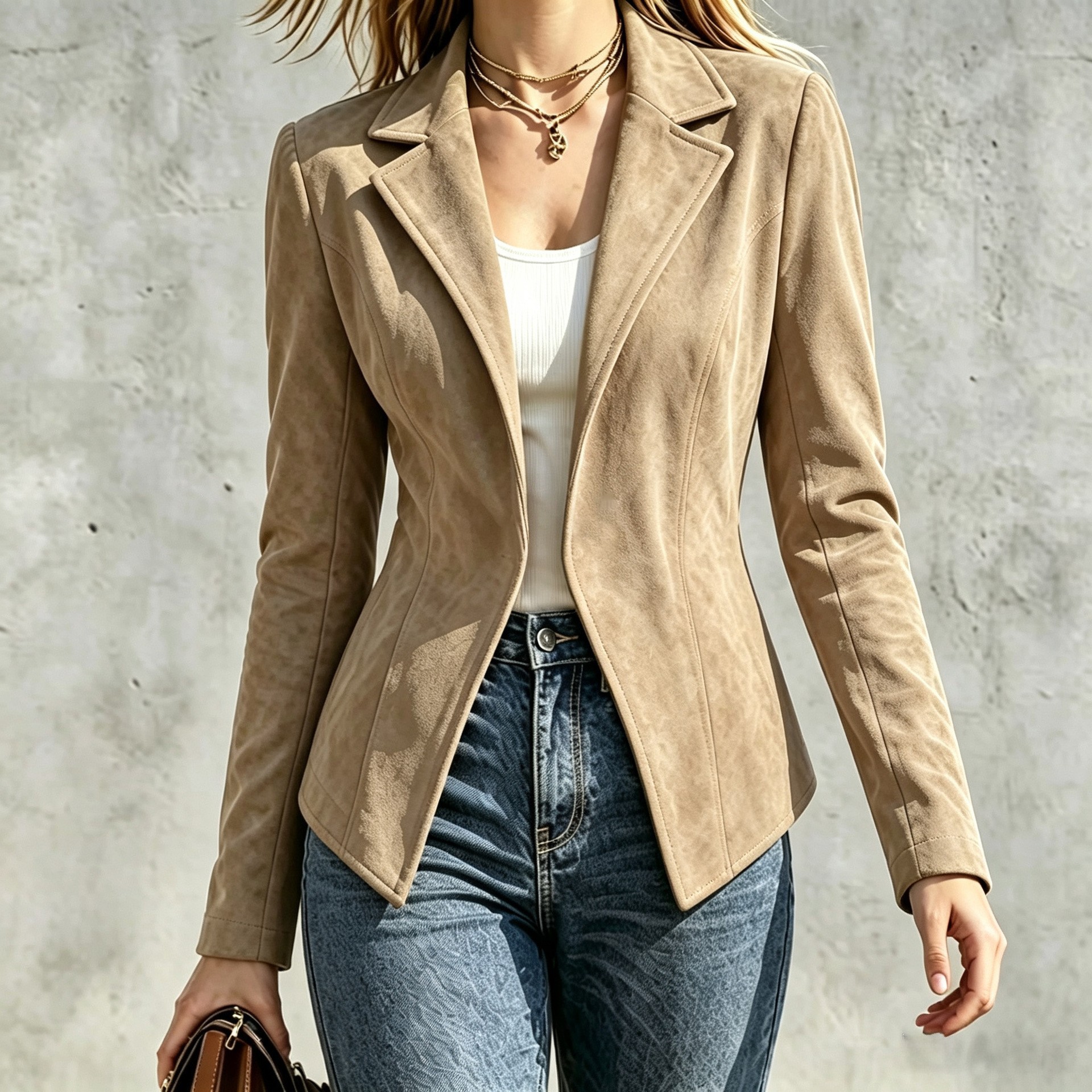Retro Women's Autumnwinter Fashion Elegant Long-sleeve Coat