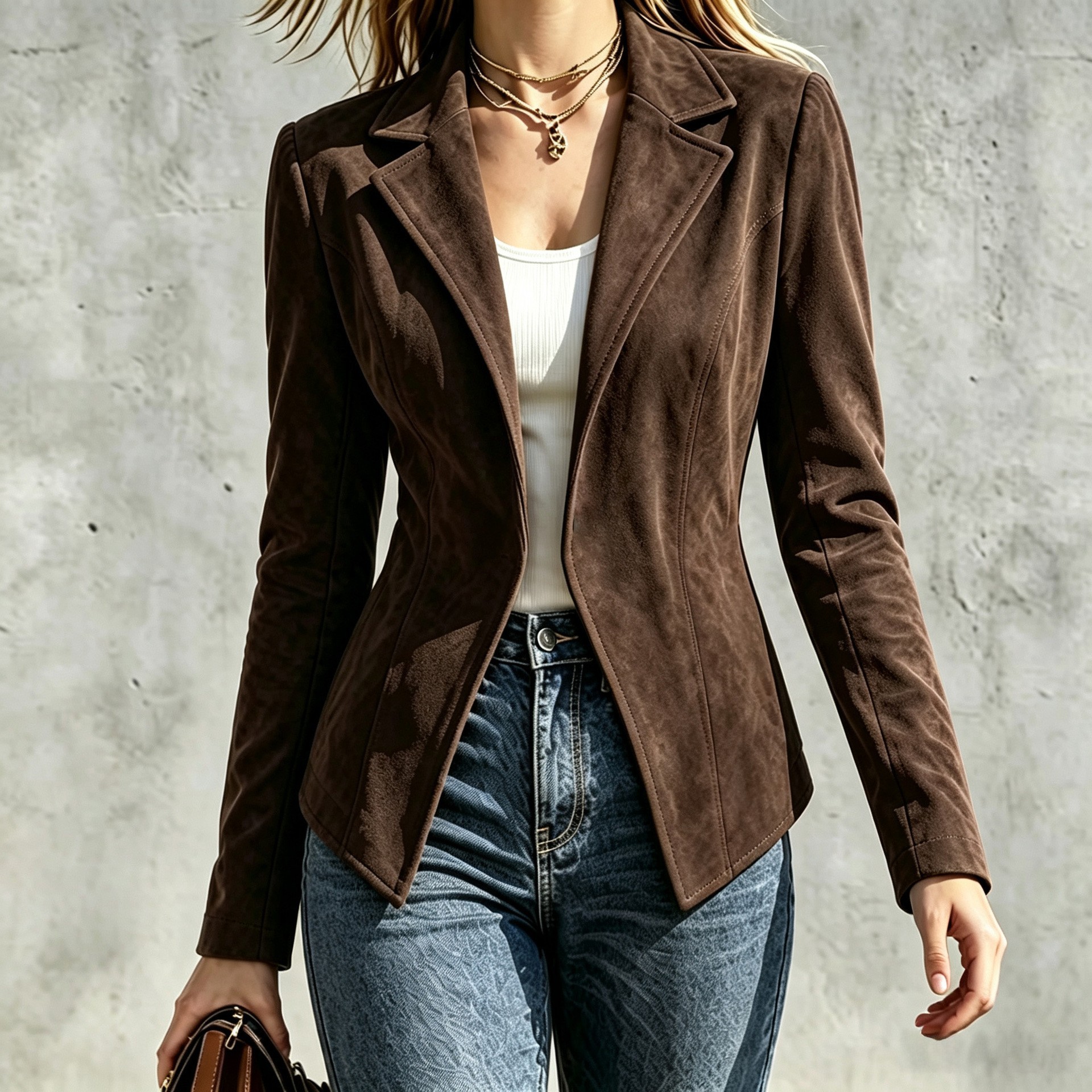 Retro Women's Autumnwinter Fashion Elegant Long-sleeve Coat