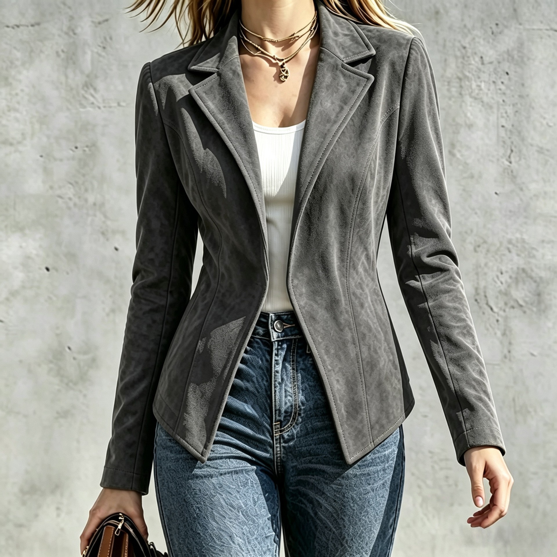 Retro Women's Autumnwinter Fashion Elegant Long-sleeve Coat
