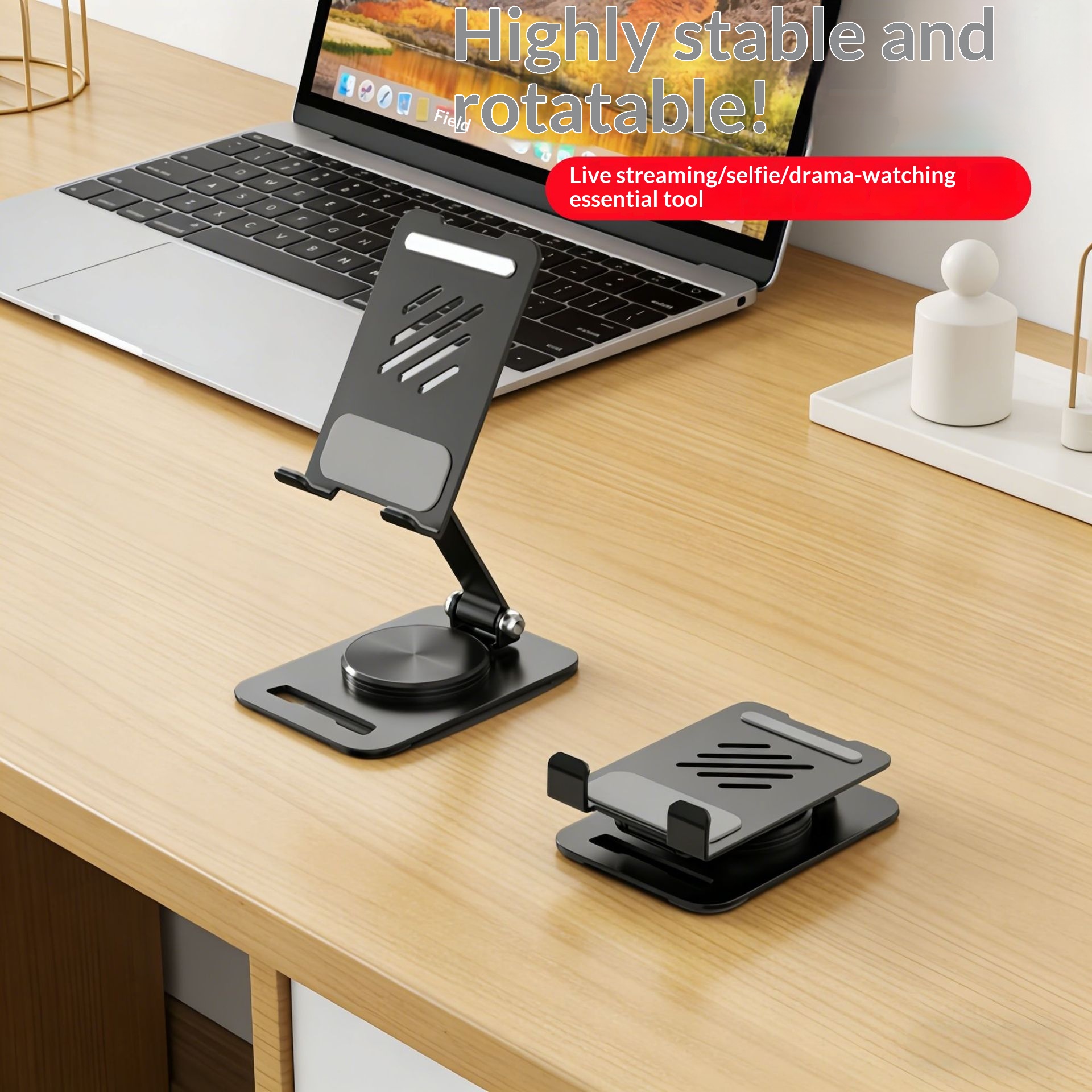 Rotatable Magnetic Phone Case Holder For Dual Phones