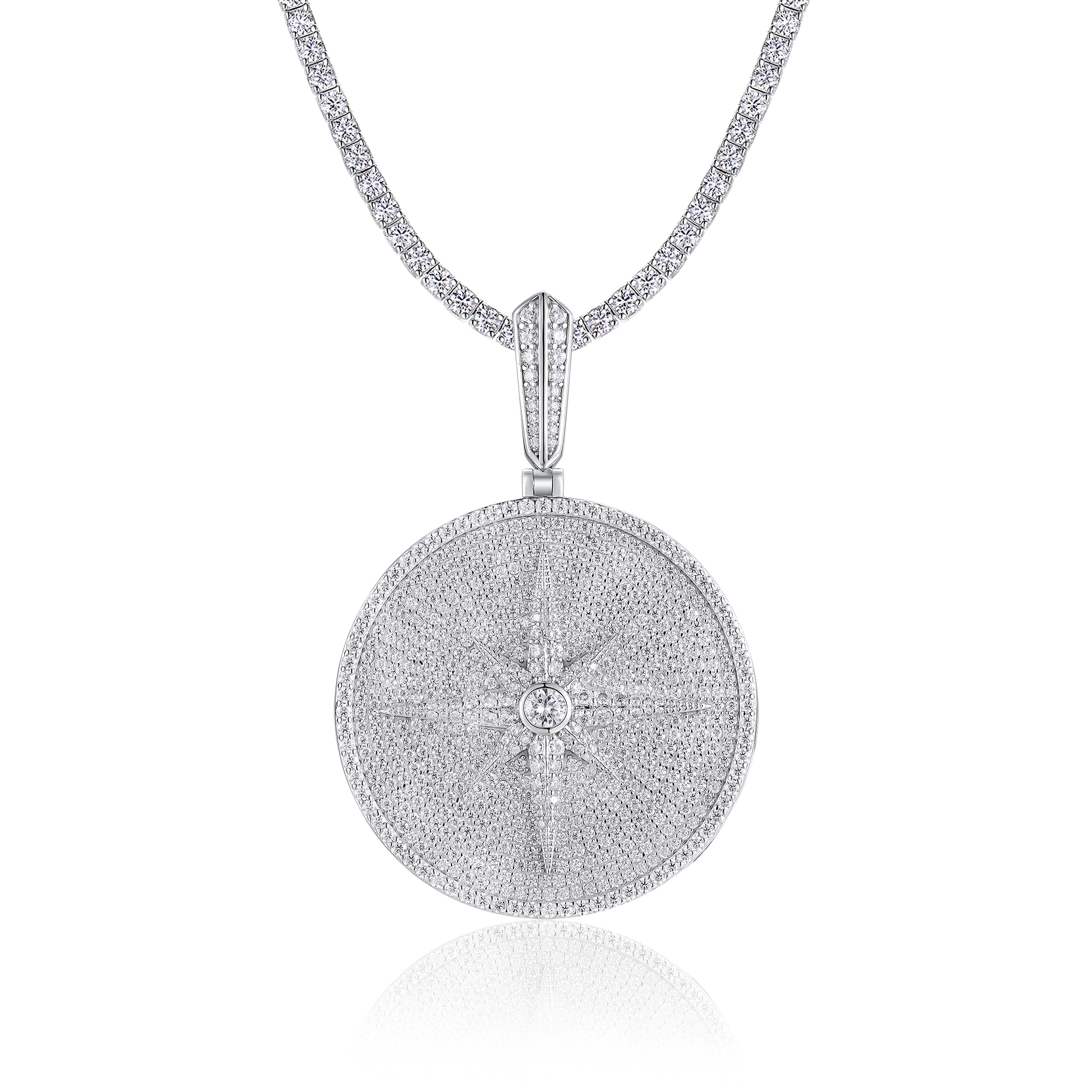 Round And Dazzling - A Fashionable And Trendy Necklace Pendant Set With Top-quality