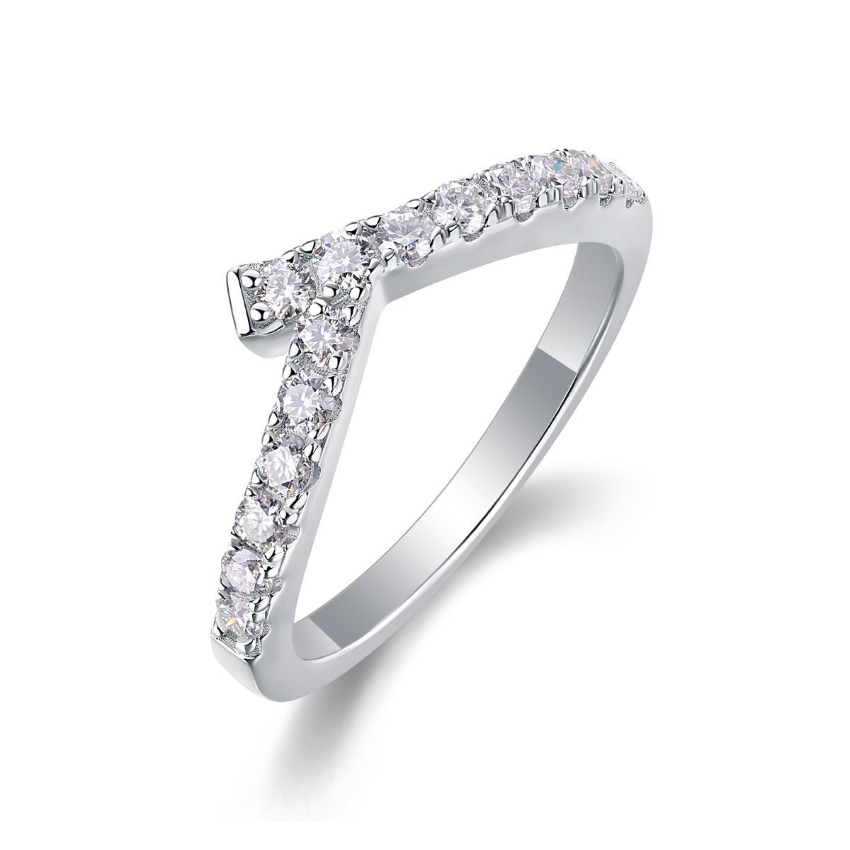 Rush - A Wedding Ring Set With Top-quality Moissanite Silver And Platinum-plated Diamond