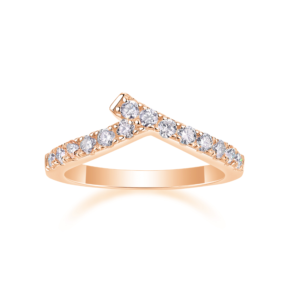 Rush - A Wedding Ring Set With Top-quality Moissanite Silver And Platinum-plated Diamond